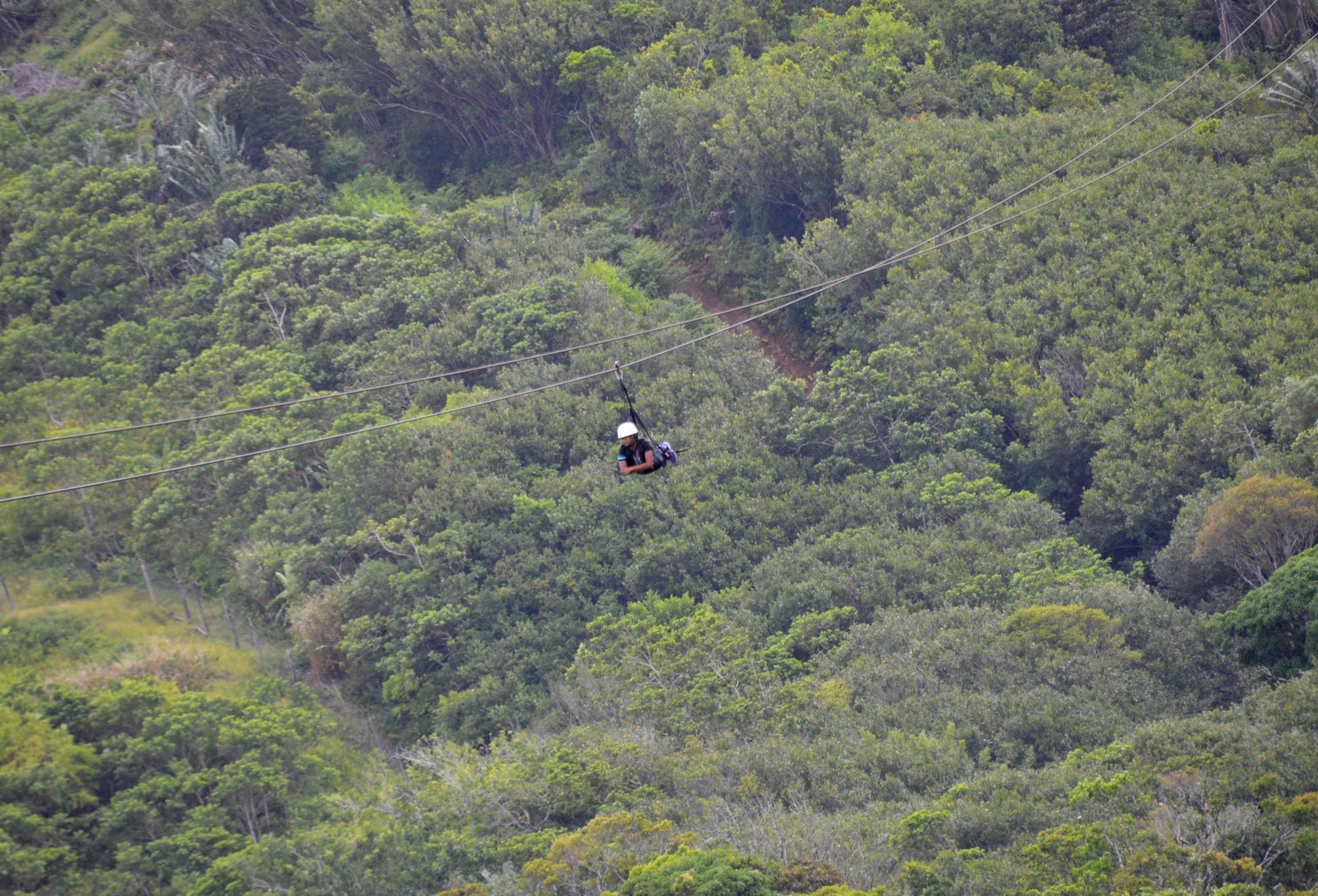 Vanishta Changea on Zip line